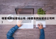 哪里有网站建设公司（哪里有网站建设公司啊）