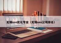无锡seo优化专业（无锡seo公司排名）