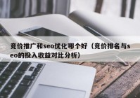竞价推广和seo优化哪个好（竞价排名与seo的投入收益对比分析）